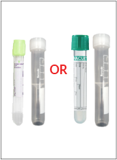 BD 3.0 mL Plasma Separator (Light Green) & Transfer Tube (Clear) OR Plasma-Lithium Heparin / Separator Gel Additive 16 X 100 mm 8 mL Green Tube& Transfer Tube (Clear)
